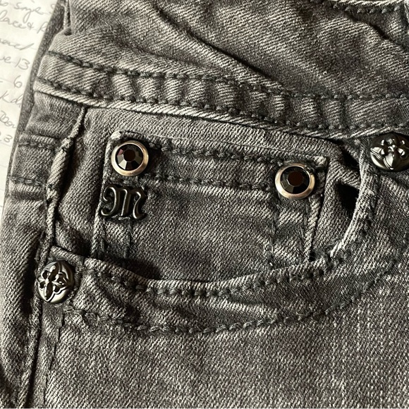 Miss Me Medium Wash Black Skinny Jeans Stretch Denim 31x29 Juniors Size 29 - Picture 3 of 16